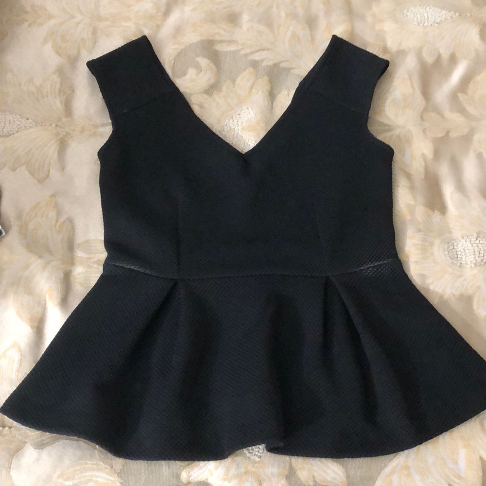 H&M black peplum top